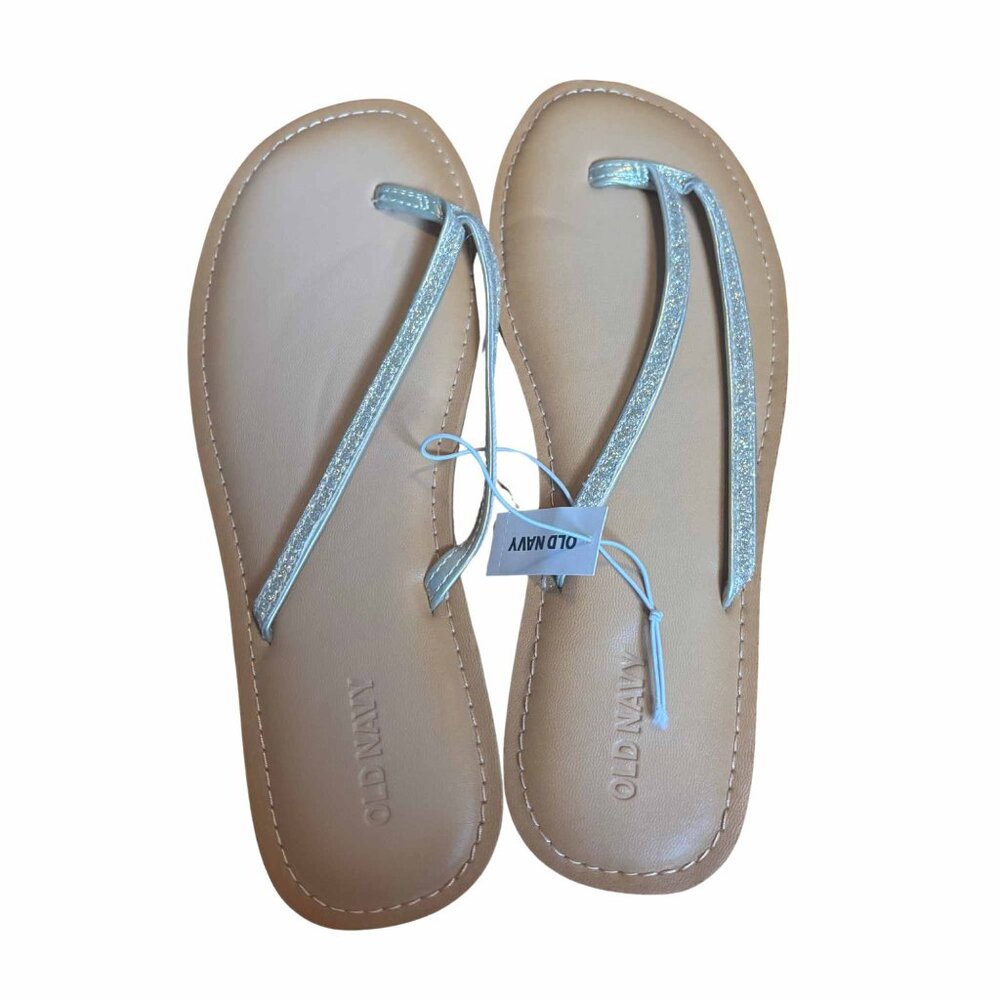 Old Navy- Gold Glitter Flip Flops
